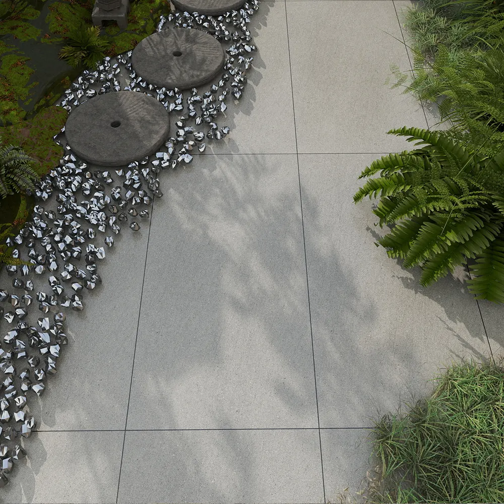 Non-Slip Stone-Look Porcelain Outdoor Tile 600x1200x18mm