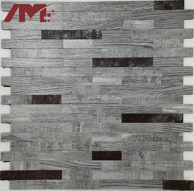 Wood-Look Ceramic Mosaic Tile 300x300 6-8mm Thick