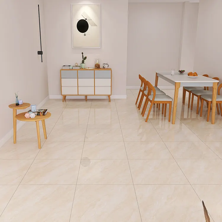 Non-Slip Marble-Look Glazed Porcelain Wall And Floor Tile 600x600mm