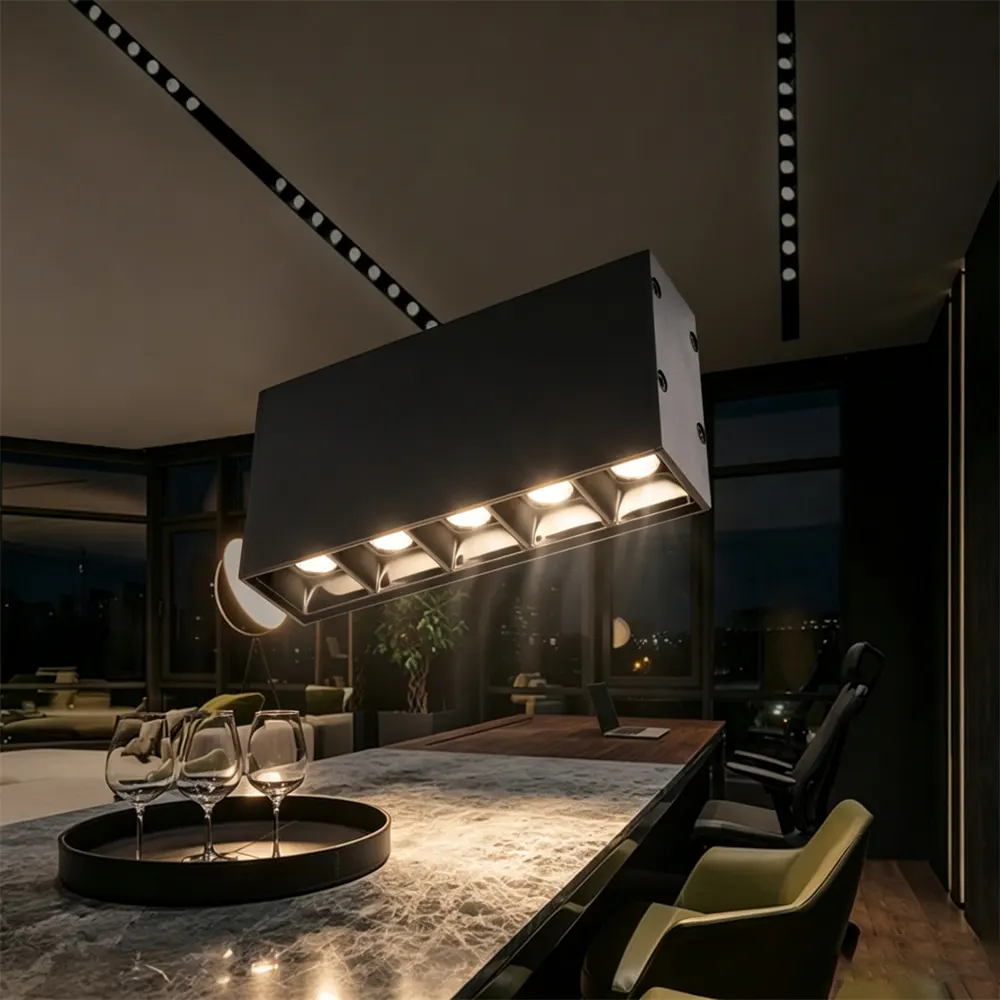 Anti-Glare Aluminum LED Grille Spotlight Black