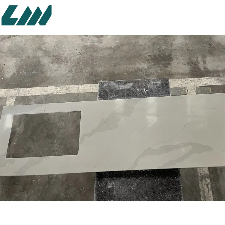 Calacatta White Engineered Quartz Slab 3200x1600mm