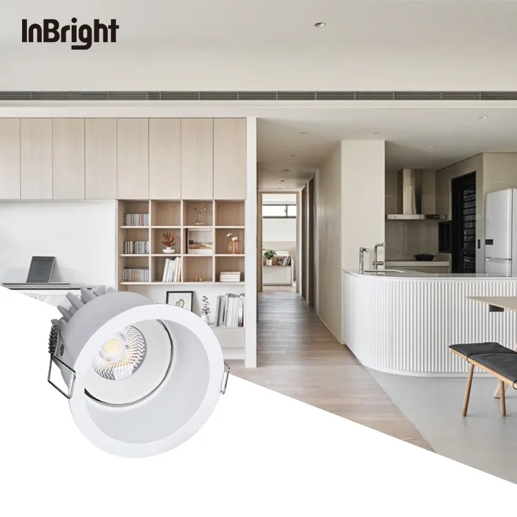 Anti-Glare Adjustable Dimmable Recessed LED Downlight 8W IP65