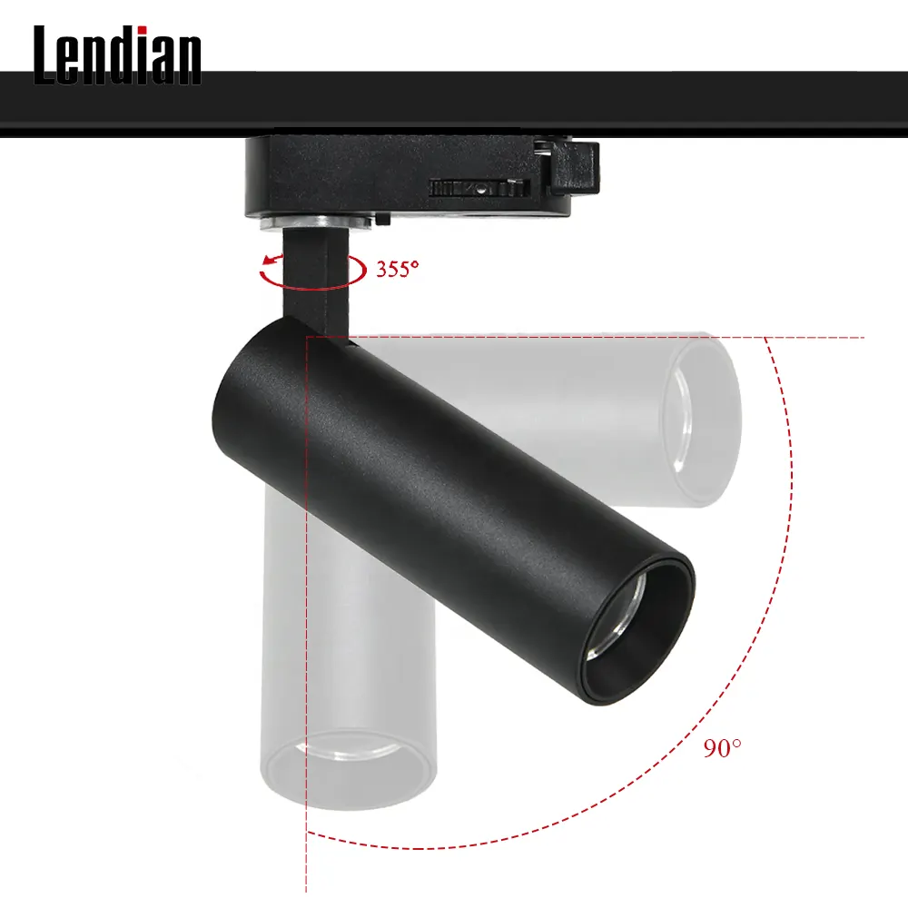 Adjustable Aluminum COB LED Track Spotlight 12-40W