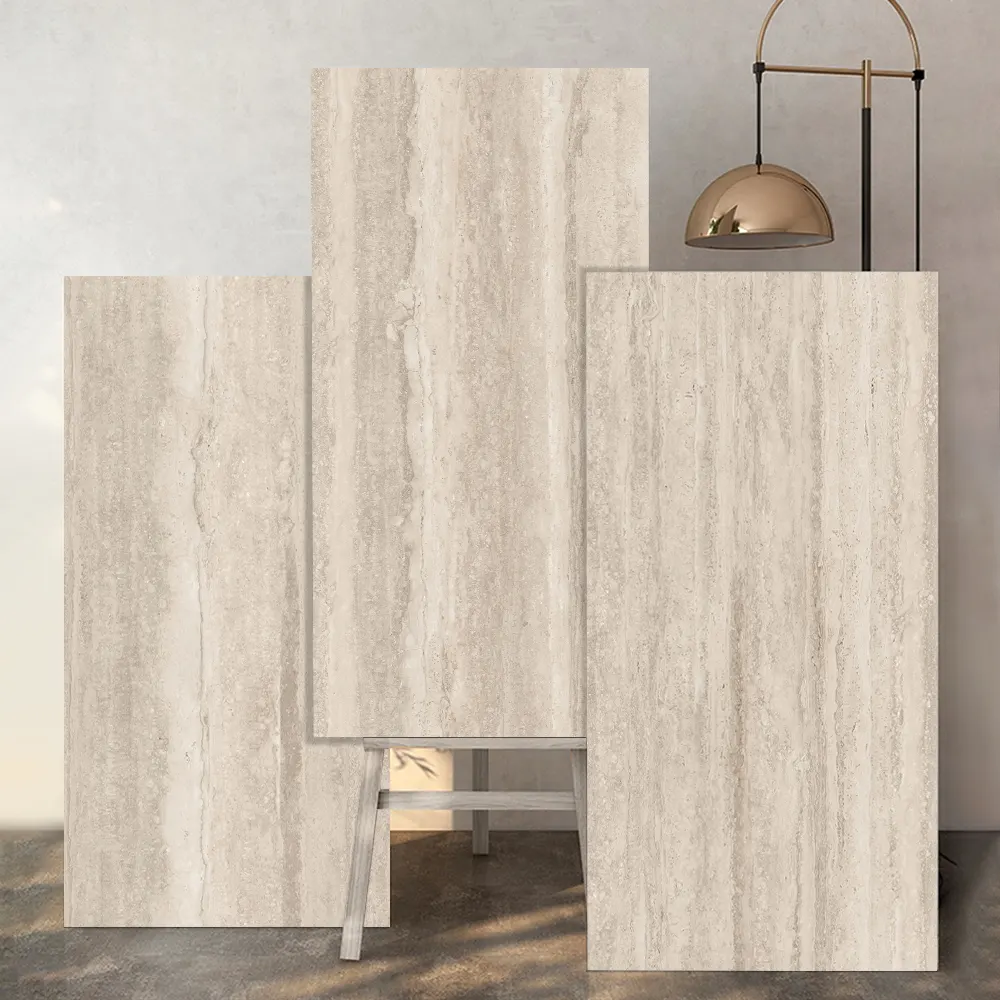 Non-Slip Stone-Look Polished Porcelain Floor Tile 750x1500mm product sample