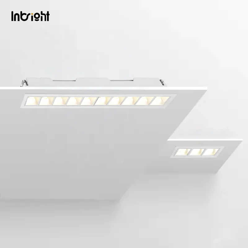 Anti-Glare Recessed Aluminum LED Grille Spotlight Gold 6-30W