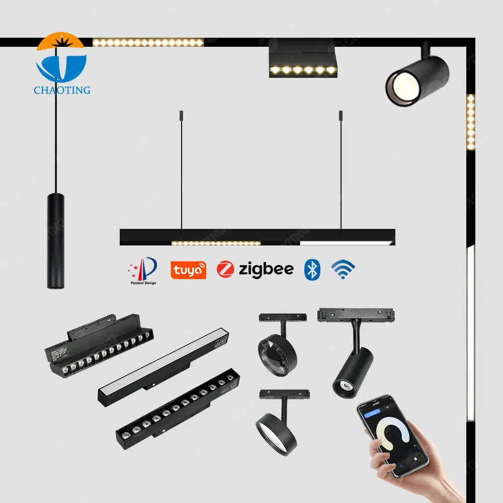 Adjustable Aluminum Magnetic LED Track Spotlight 6-40W 48V