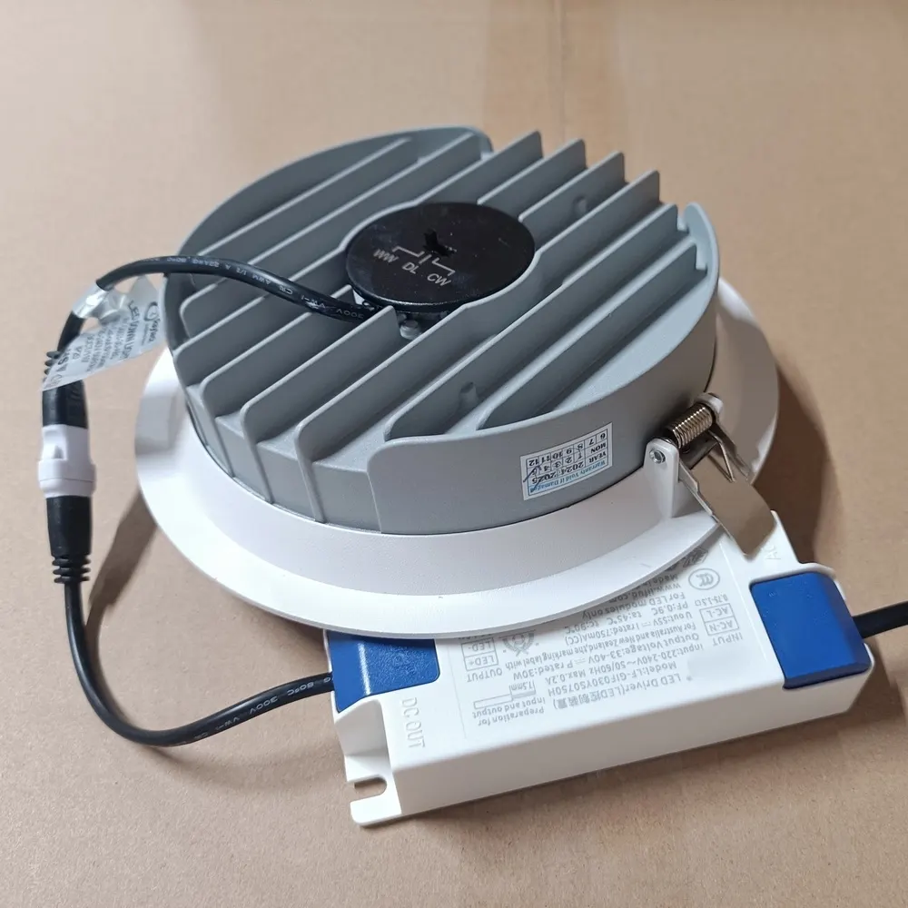 Smart Dimmable Recessed COB LED Downlight 9-40W IP44 4in/6in/8in product sample