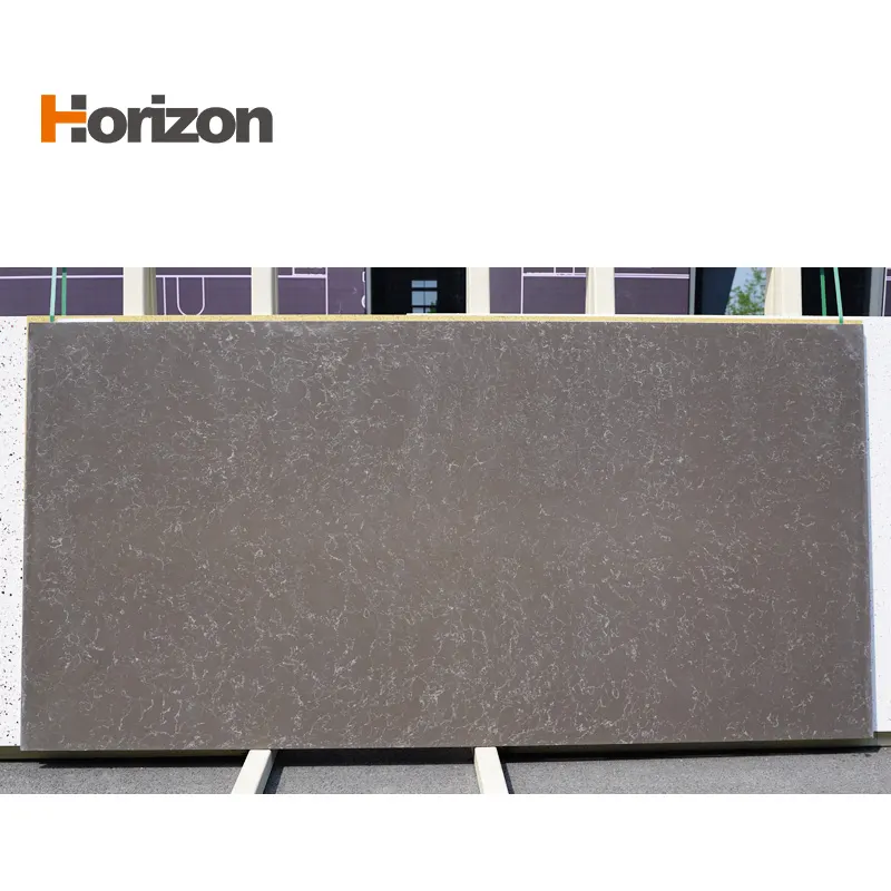 Jade-Look Brown Engineered Quartz Slab 3200x1600mm