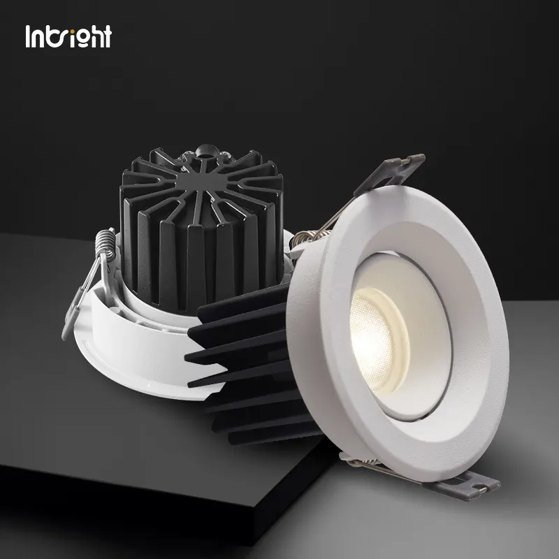Anti-Glare Recessed Aluminum COB LED Downlight 8-25W IP65