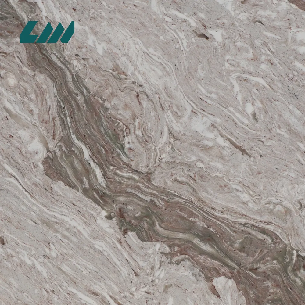 Jade-Look Polished Engineered Quartz Slab 3200x1600mm