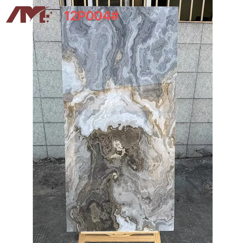 Marble-Look Glossy Porcelain Wall And Floor Tile 600x1200mm