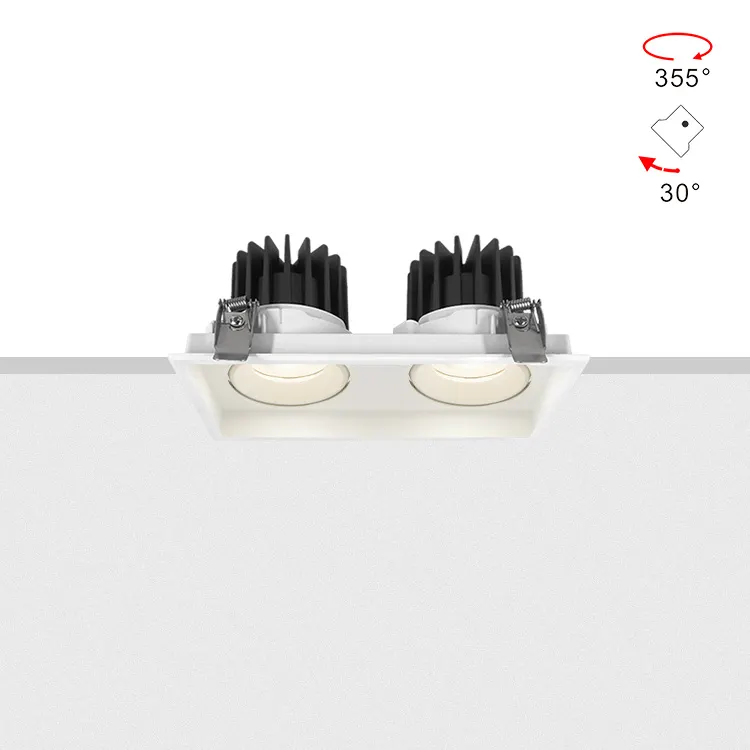 Anti-Glare Recessed Aluminum COB LED Downlight 10-25W