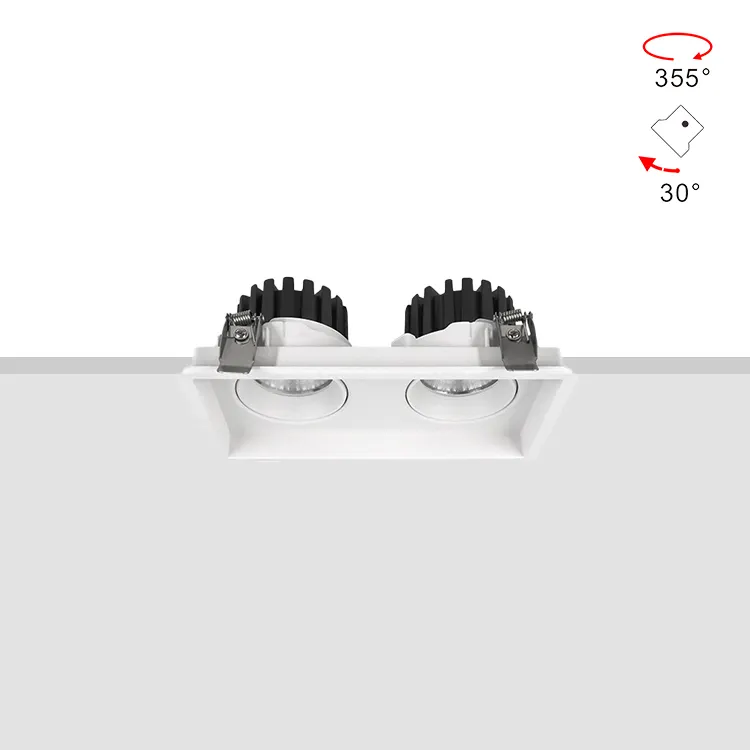 Anti-Glare Adjustable Dimmable Recessed LED Downlight 10-25W