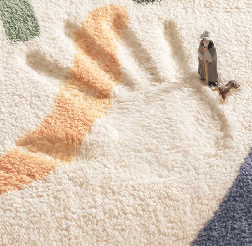 Polyester Area Rug 40x60cm With Rubber Backing