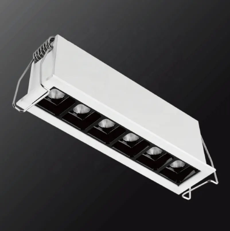 Anti-Glare Recessed Square Linear LED Grille Spotlight 6-20W
