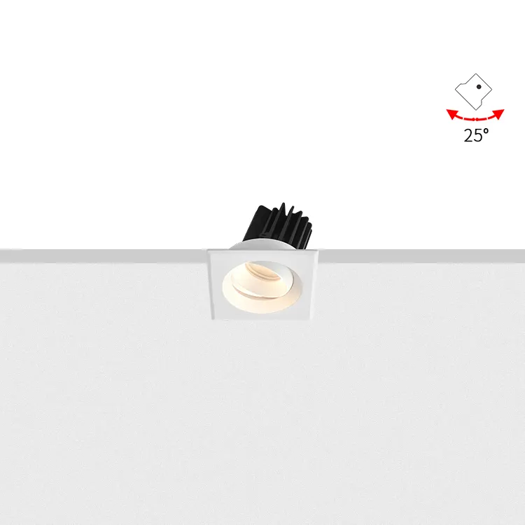 Adjustable Recessed Square COB LED Downlight 8-25W IP20/IP65
