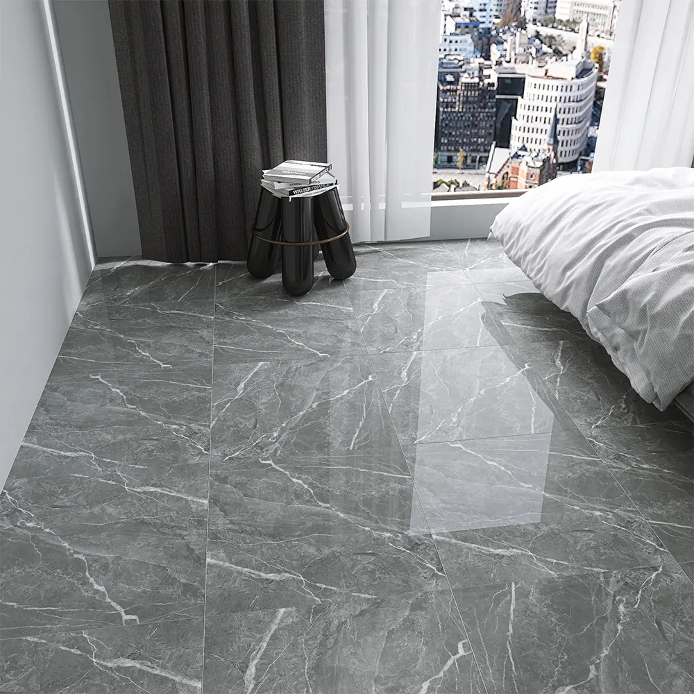 Marble-Look Porcelain Floor Tile 600x600mm