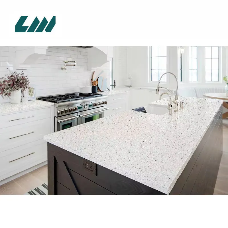 Calacatta White Polished Engineered Quartz Slab 3200x1600mm