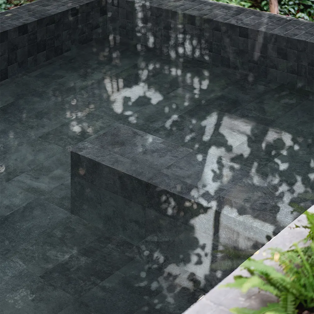Non-Slip Stone-Look Matte Porcelain Swimming Pool Tile 300x600mm