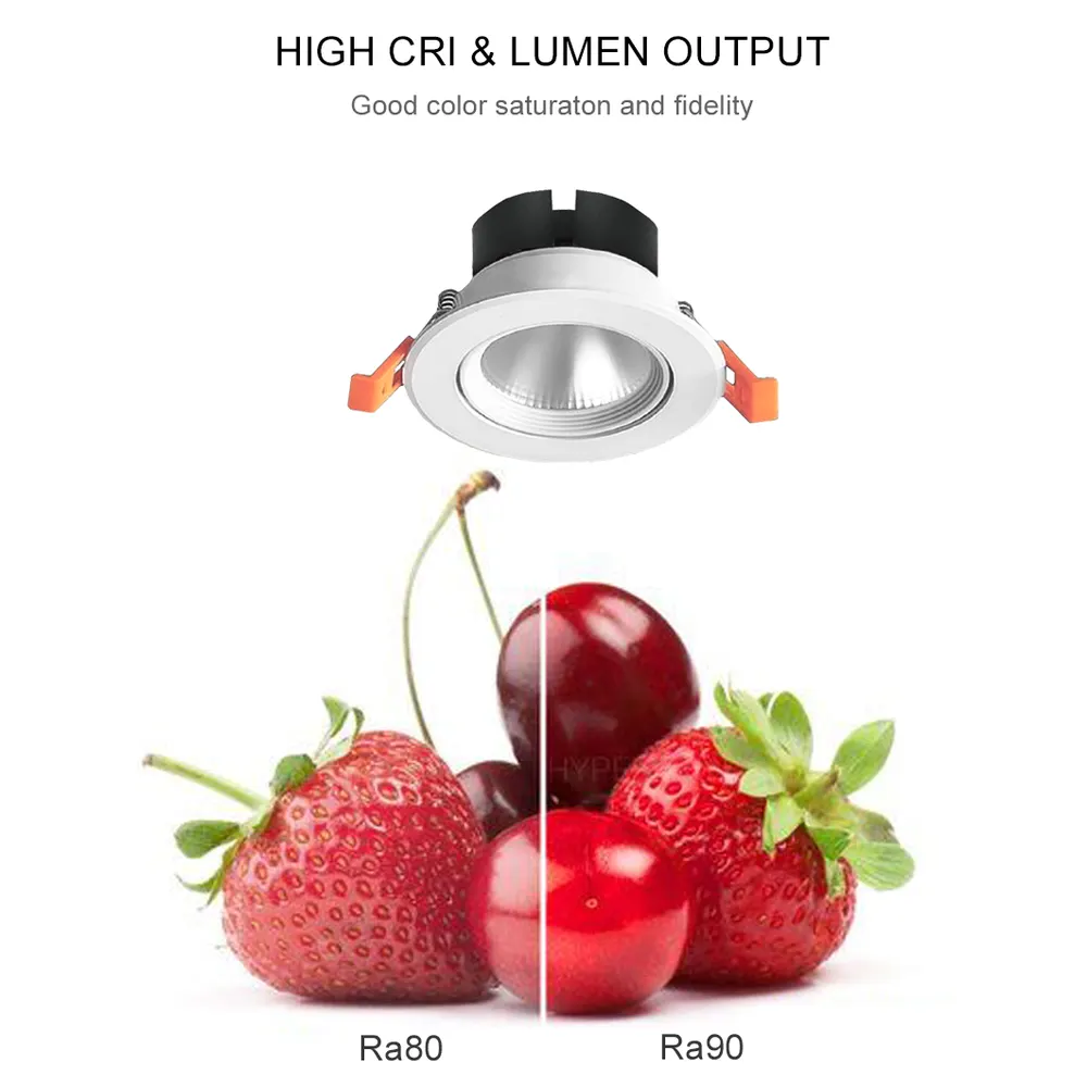 Recessed Round Aluminum LED Downlight 5W 75mm