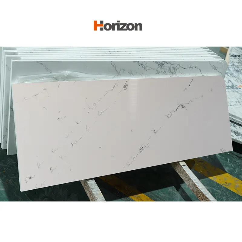 Calacatta Glossy Engineered Quartz Slab 3200x1600mm