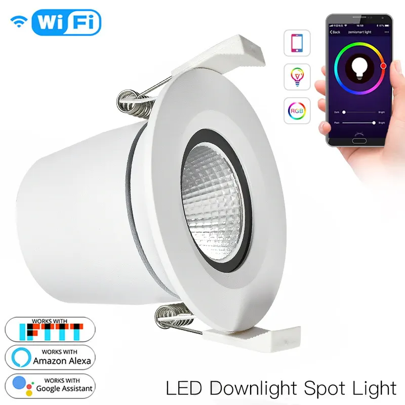 Anti-Glare Recessed Round COB LED Downlight 5-15W 220-240V