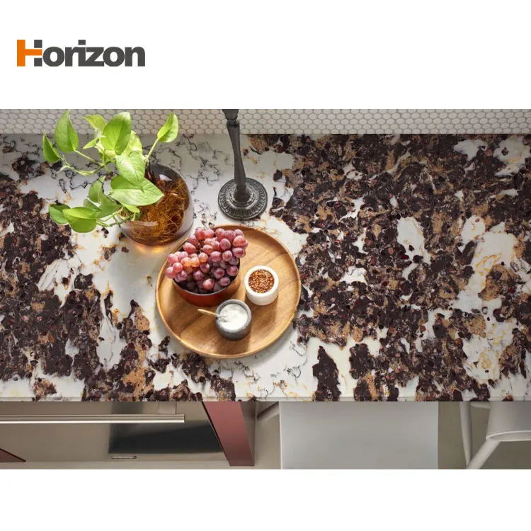 Brown Engineered Quartz Slab 3200x1600mm