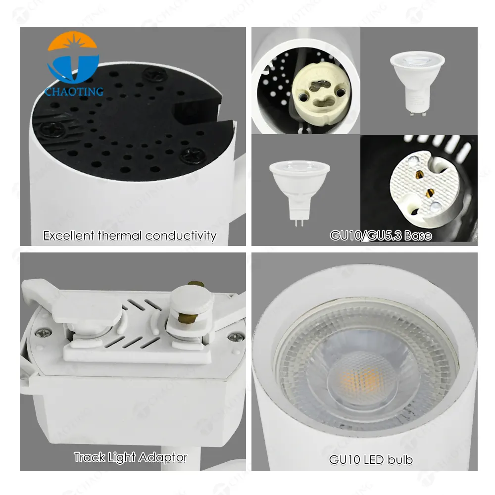 Aluminum Track Spotlight Housing MR16/GU10