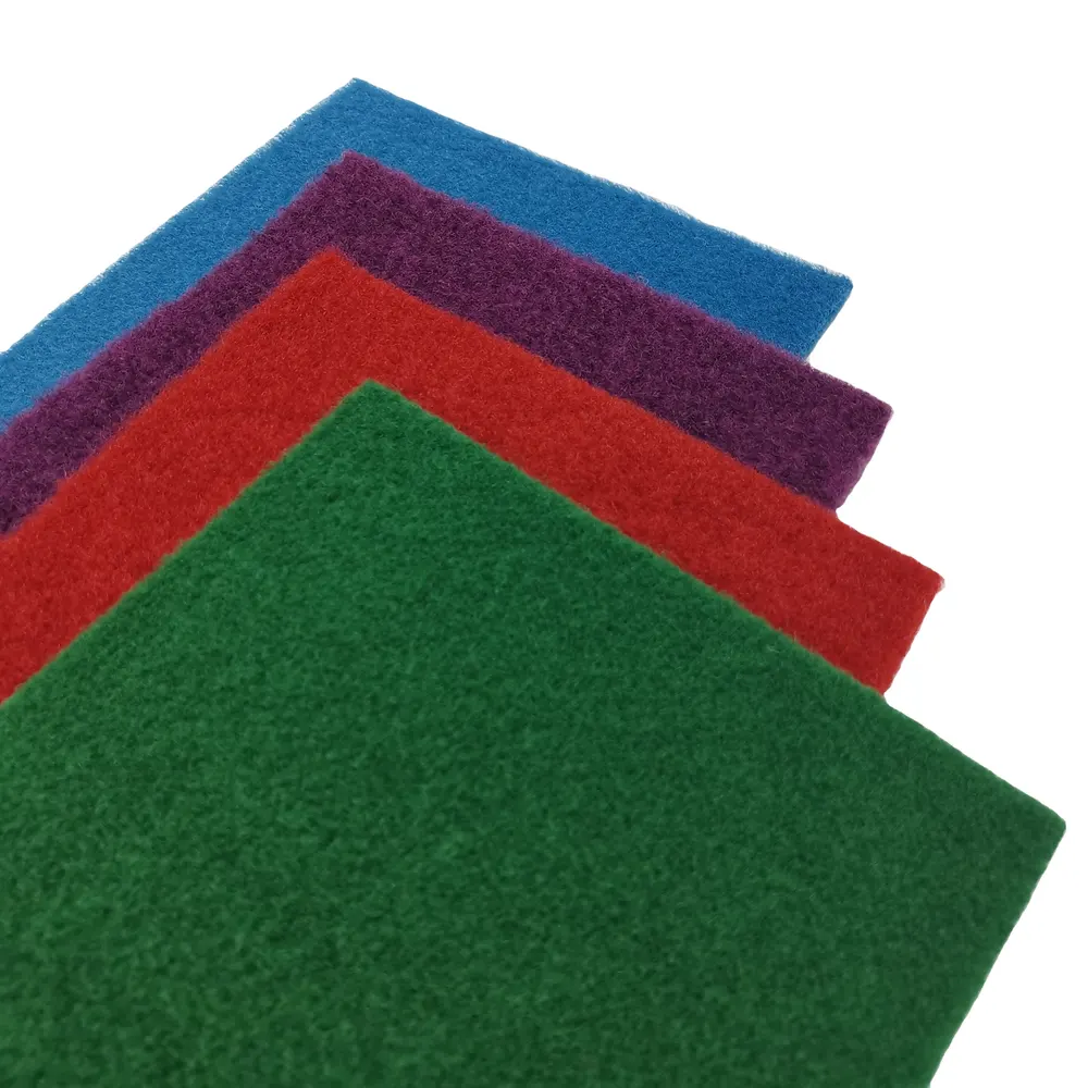 Needle-Punched Velour Gray/White/Green Polyester Carpet Roll 4-8mm Thick