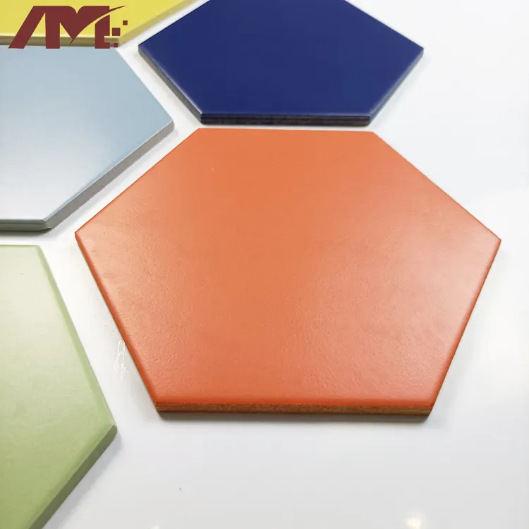 Glossy Porcelain Hexagonal Tile 200x230mm