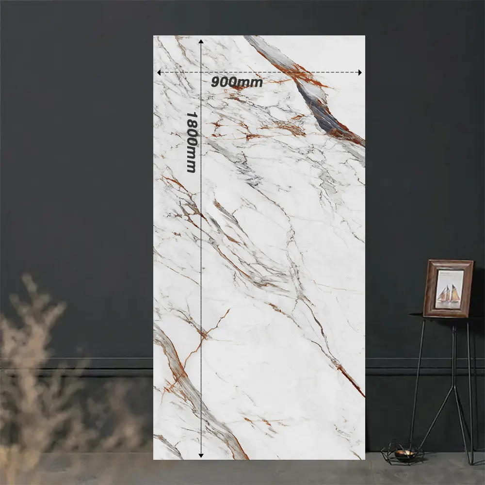 Marble-Look Sintered Stone Slab 900x1800mm