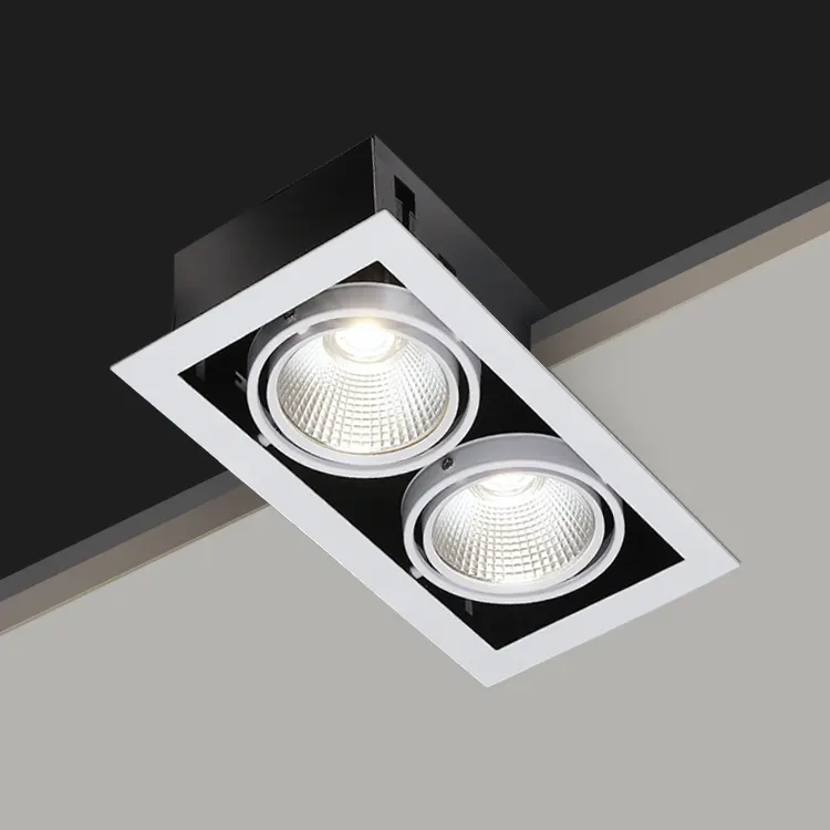 Anti-Glare Recessed Aluminum COB LED Grille Spotlight 10-30W product sample