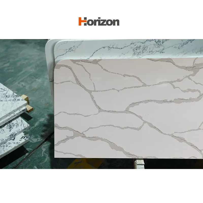 Engineered Quartz Kitchen Countertop With Sink
