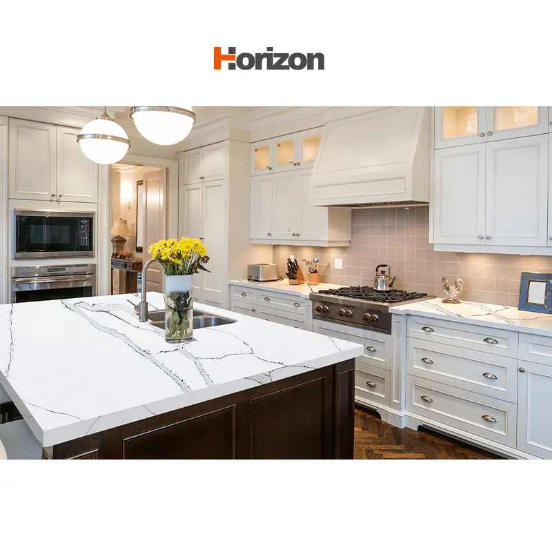 White Engineered Quartz Slab 3200x1600mm product sample