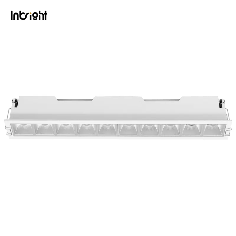 Anti-Glare Recessed Aluminum LED Grille Spotlight Gold 6-30W