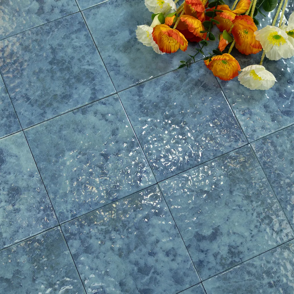 Non-Slip Stone-Look Matte Porcelain Swimming Pool Tile 150x150mm