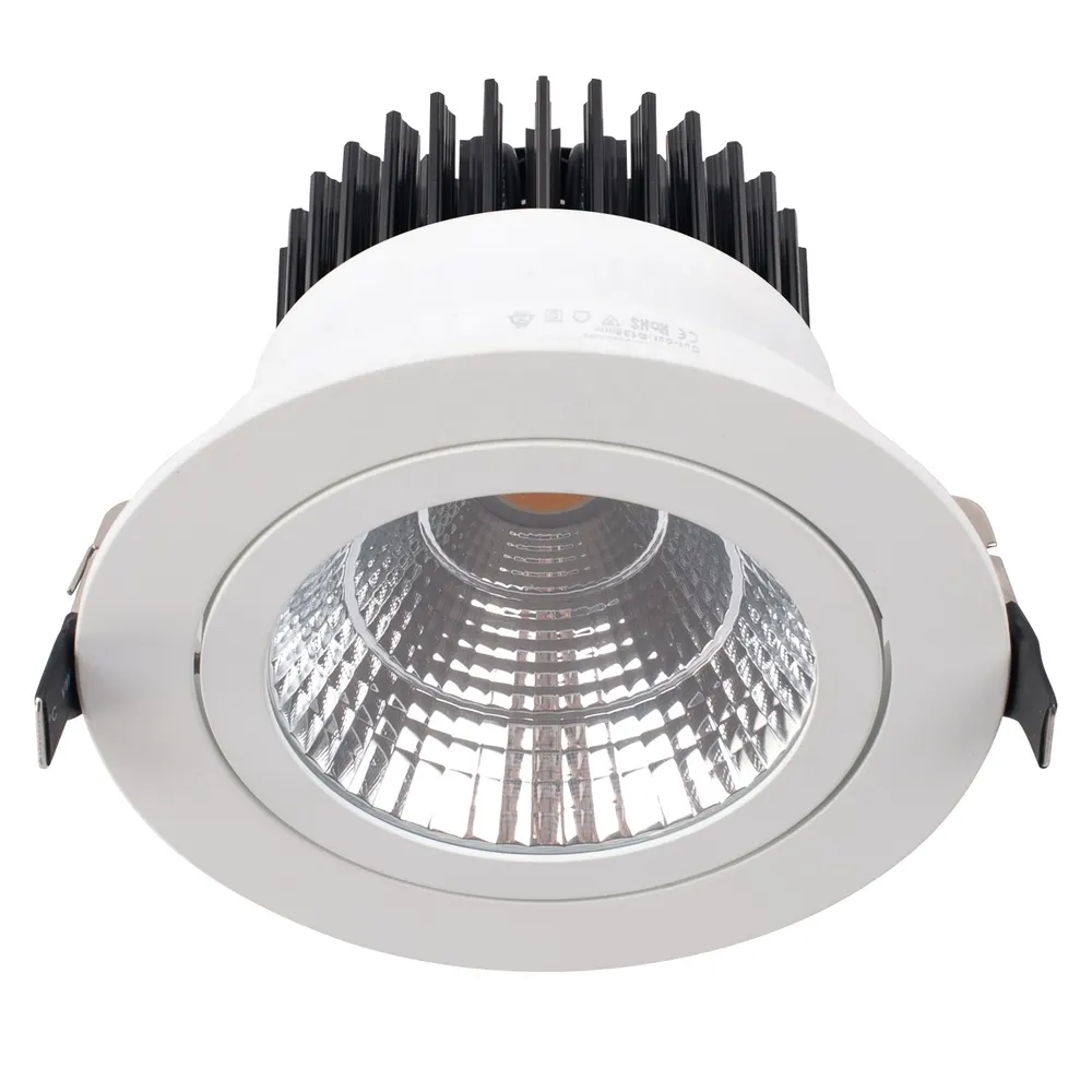 Anti-Glare Recessed Aluminum LED Downlight 12W 80mm