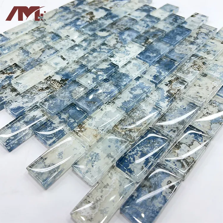Glass Mosaic Tile 320x297mm For Wall And Floor Use