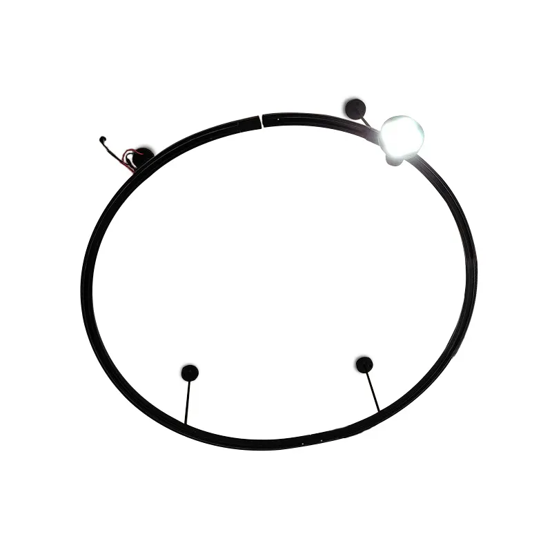 Aluminum Curved Lighting Track Rail 2/3/4-Wire