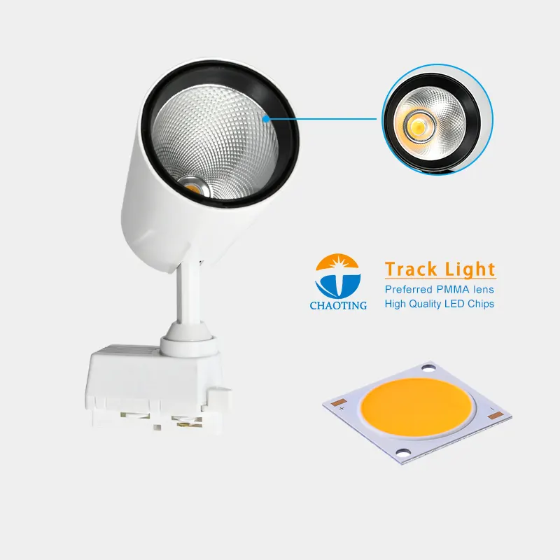 Rotatable Surface-Mounted Aluminum LED Track Spotlight 24-40W