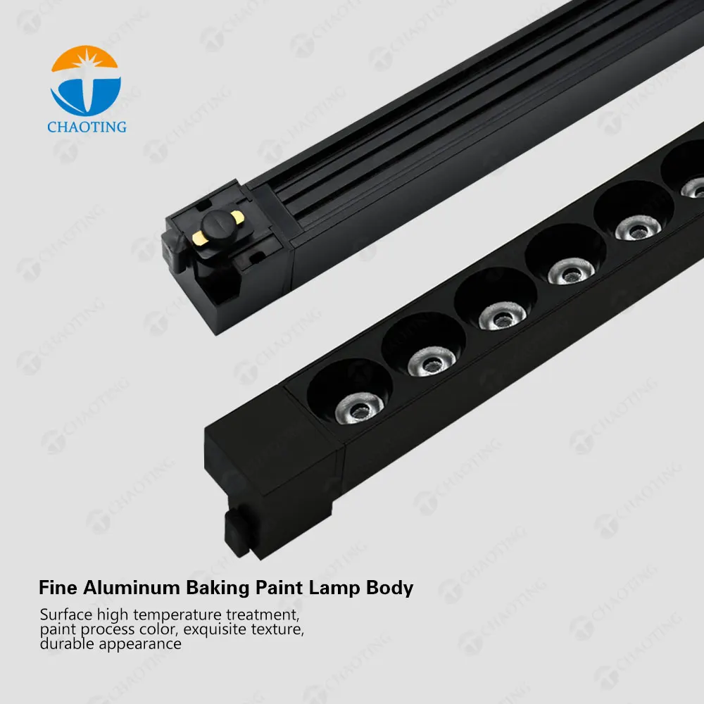 Rotatable Aluminum COB LED Track Grille Spotlight 10-30W For 2-Wire Track