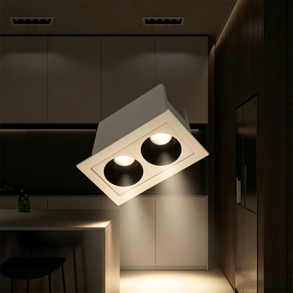 Recessed Square Aluminum LED Grille Spotlight product sample