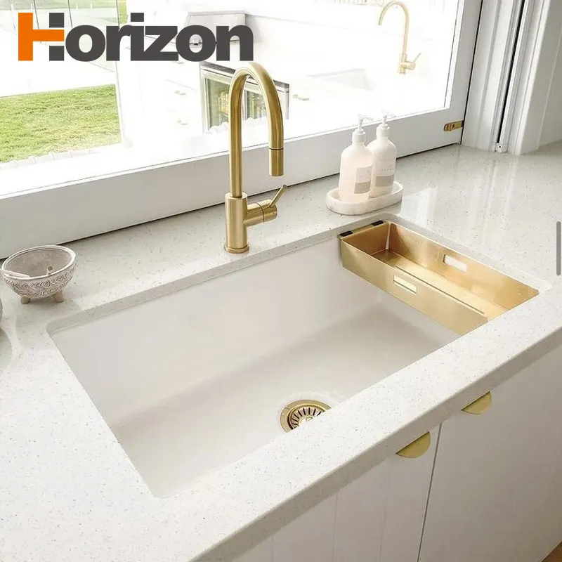 Beige Engineered Quartz Slab 3200x1600mm