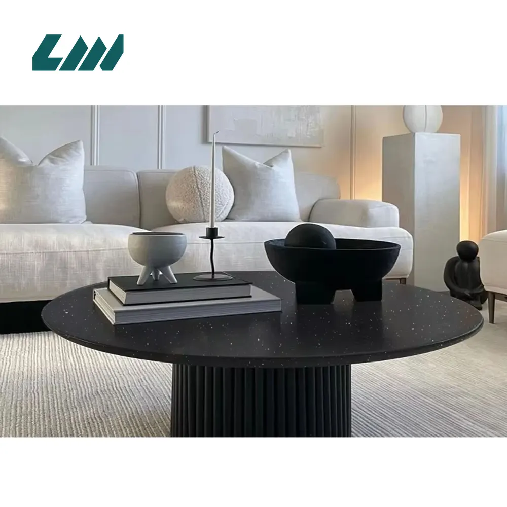 Jade-Look Black Engineered Quartz Slab 3200x1600mm