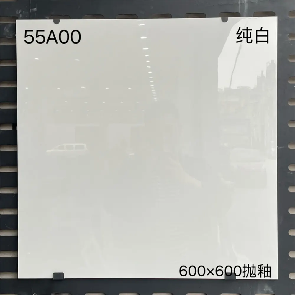 Marble-Look Polished Glazed Porcelain Tile 600x600mm
