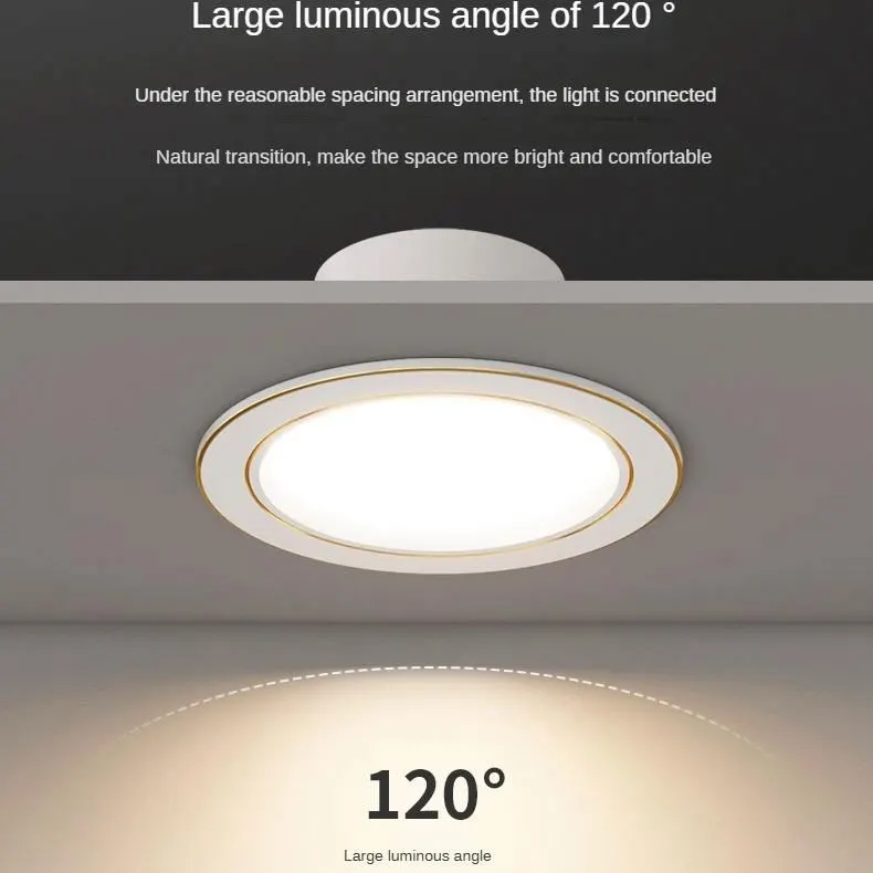 Recessed Round Aluminum LED Downlight 6/7W