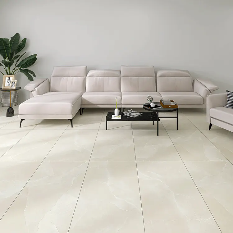 Stone-Look Beige Glazed Ceramic Wall And Floor Tile 24x48/600x1200mm