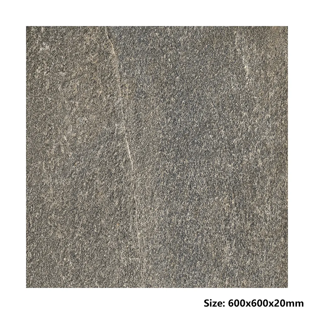 Non-Slip Stone-Look Matte Porcelain Outdoor Tile 600x600mm