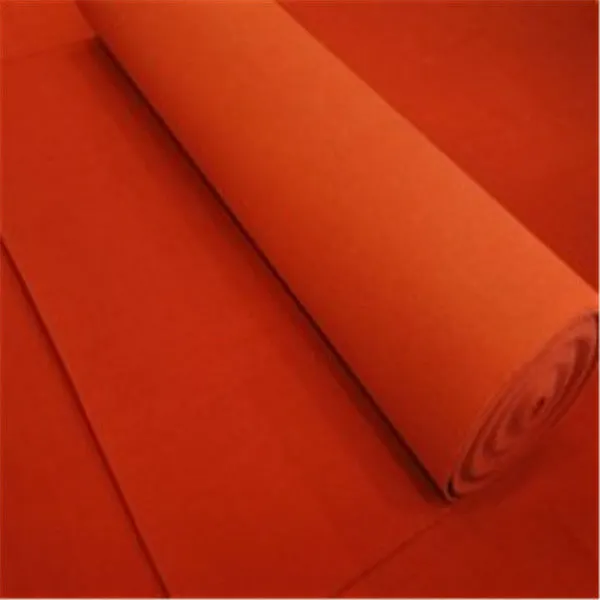 Nonwoven White/Red Polyester Exhibition And Event Carpet