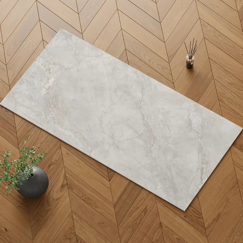 Non-Slip Stone-Look Polished Porcelain Wall And Floor Tile 750x1500mm